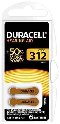 60 Hörgerätebatterien Duracell 312